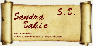Sandra Dakić vizit kartica